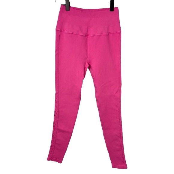 Spiritual Gangster Self Love Ribbed Legging Perforated Sides Hot Pink Size XS/S - Picture 3 of 9